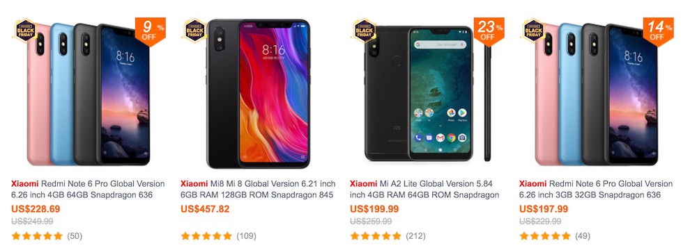 xiaomi smartphone black friday banggood